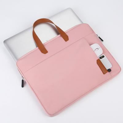 China Business Women Leather Laptop Bags 15.6 Inch Polyester Laptop Sleeve Bag Custom Logo for sale