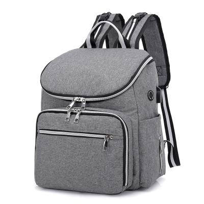 China With Wholesale USB Multi Function USB Diaper Bag Large Capacity Baby Bag Backpack Diaper Filler Bag for sale