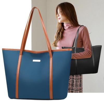 China 2021 Fashion Handbags Women Handbags Ladies Laptop Work Shoulder Tote Bags Large Capacity Waterproof PU Handle Ladies Tote Bag for sale