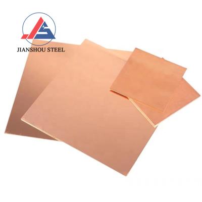 China High Quality Construction Decoration 4x8 JIS T2 H59 H62 H68 H70 T1 Copper Sheet 5mm Thickness 4mm for sale