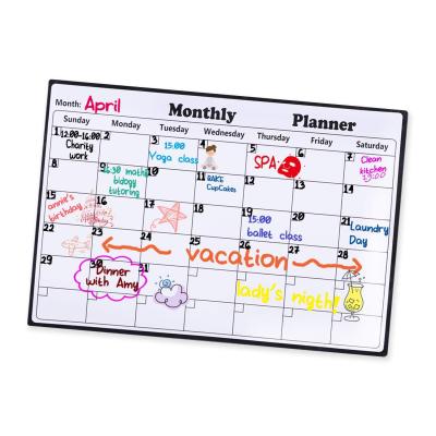 China New Design Dry Erase Rectangle Customized Family Dry Erase Magnetic Weekly Grocery Planner for sale