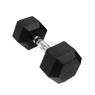 China Factory Direct Dumbbell Bodybuilding Durable Cast Hair Plated Black Hex Dumbbells Set for sale