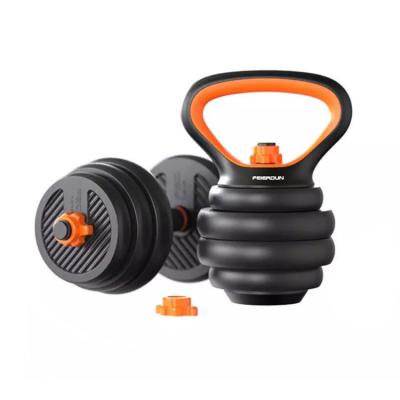 China Universal 6 In 1 Cast Iron 5kg 10kg Dumbbell Weight Bells Adjustable Rubber Bells Sets for sale