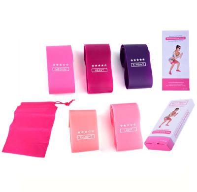 China Custom Logo Workout Portable Exercise Latex Resistance Band Set 60*5CM for sale