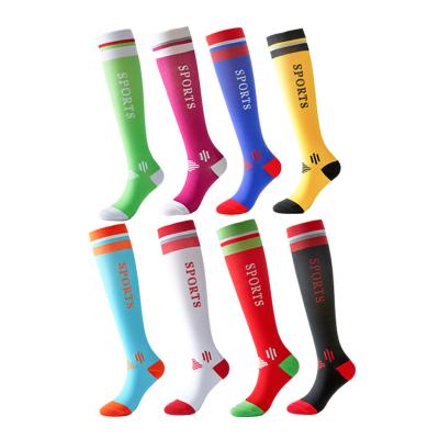 China Breathable Sports Compression Booties Multicolor Compression Booties Fun Pattern Letter Printing Leg Pressure Compression Running Riding Socks for sale