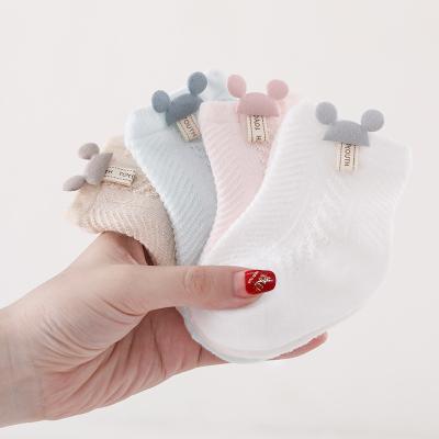 China 0-3 Years QUICK DRY Baby Socks Thin Style Mesh Baby Short Tube Cotton Breathable Summer Booties New Infant Baby Socks for sale