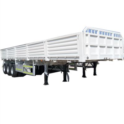 China Advanced Flatbed Semi Truck Trailer High Capacity Bed Fence Trailers Side Wall Trailer for sale