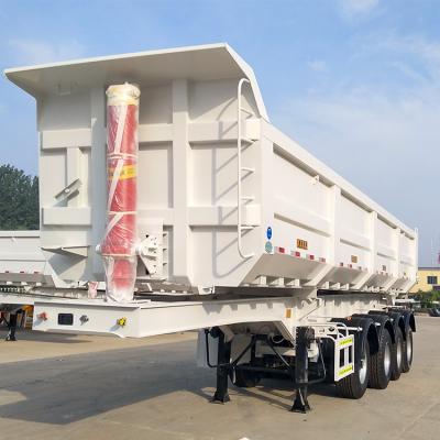 China Cheap Truck Trailer Price 50t 60ton 3 Axles 4 Axle Dump Truck Semi Trailer for sale