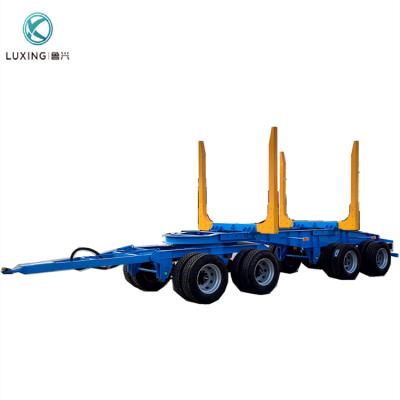 China Truck Trailer Factory 2/3Axles timber wooden log transport truck/wooden forklift semi trailer for sale for sale