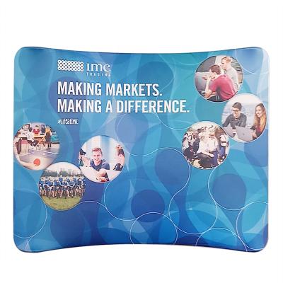 China Lightweight 8ft Curved Tension Fabric Wall Banner For Trade Show for sale