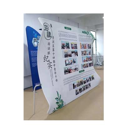 China Logo U Shape Wall 10ft Exhibition Booth Trade Show Stand Portable Custom Tension Fabric Display Backdrop for sale