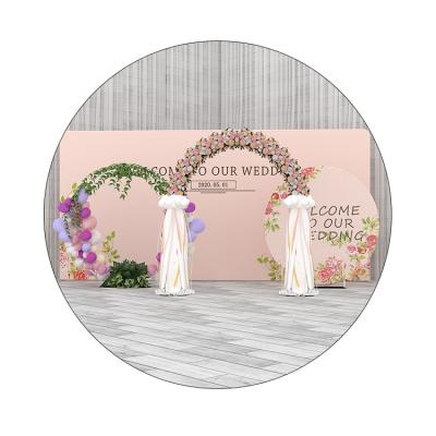 China Hot Sale 3d Ez Backdrops Hot Sale Customized Elegant Wedding Tube Fabric Backdrop Wall Rack Wedding Backdrop Display for sale