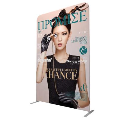 China Trade Show Lightweight Tension Fabric Floor Stands Display Banner Lightweight Stand By Banner for sale