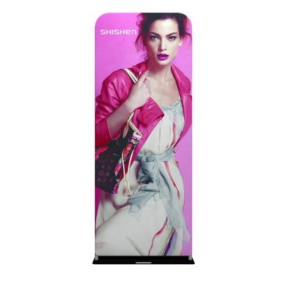 China Lightweight Portable Advertising EZ Tube Exhibition Tension Fabric Floor Folding Event Backdrop Banner Stand Aluminum for sale