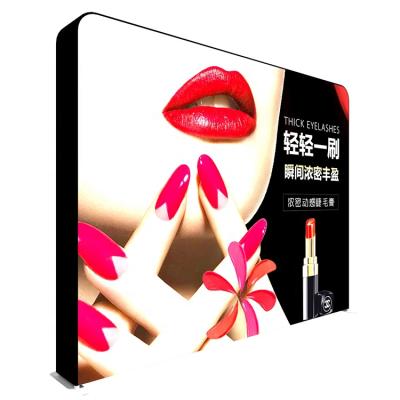 China Eco-friendly portable tension fabric SEG 3D backdrop backlit lightbox trade show exhibit led light box for sale