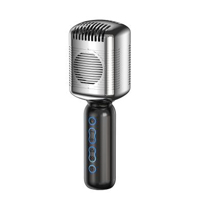 China Handheld Microphone Customized Logo Acceptable Li-ion Battery USB 214*64*40MM Karaoke Wireless Microphone for sale