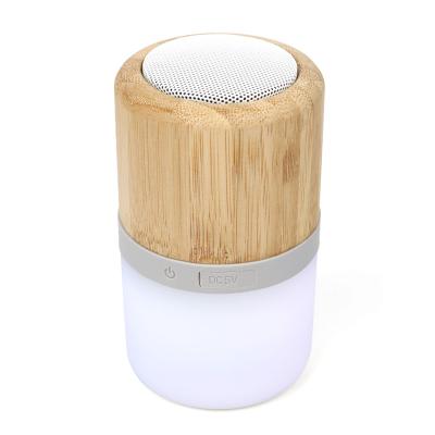 China Wireless Charger For Mobile Phone Xinvo Eco-friendly Bamboo Colorful Led 3w Desk Lamp Light Wireless Speaker For Home Party for sale