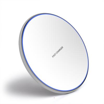 China UniversalÂ   Shenzhen 15w 10w phone cheap fast wireless charger round circle shape with plastic material customized logo for sale