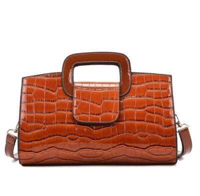 China 2021 Fashion Women's Luxury Crocodile PU Leather Bags For Women Stone Grain Handbags Shoulder Strap for sale