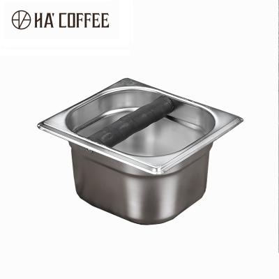 China Sustainable Wholesale Coffee Grind Box Espresso Trash Can Coffee Blow Box Container for sale