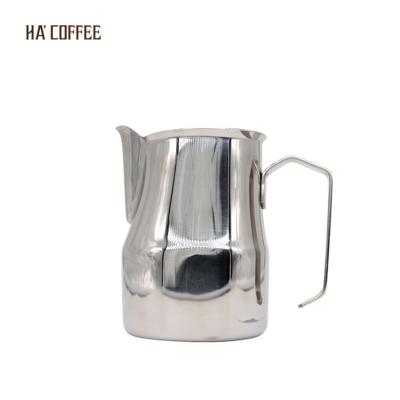 China Sustainable Modern Style Espresso Coffee Pitcher Metal Latte Frothing Cream Milk Jug for sale