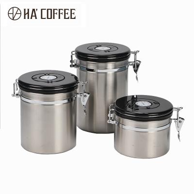 China Factory Direct Sale Modern Stainless Steel Coffee Storage Canister Vacuum Sealed Container for sale