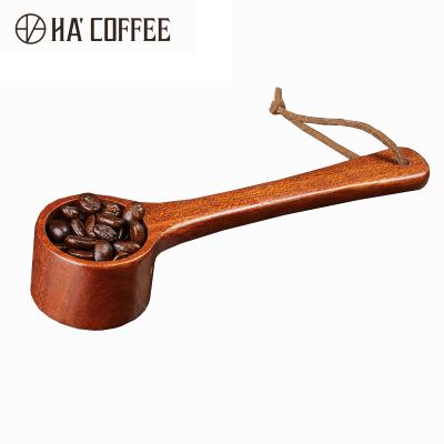 China Viable Coffee Bean Measuring Scoop Wooden Tea Coffee Accessories Kitchen Doser for sale