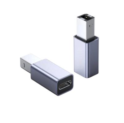 China Adapter for printer Usb silver type C female to Usb B male adapter for printer with your DC cable or AC cable. for sale