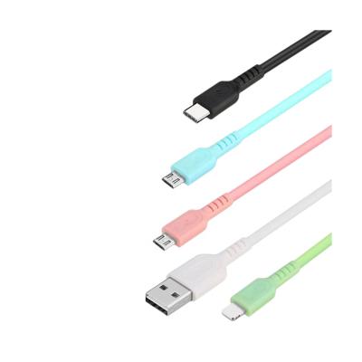 China USB C Charging Cable 60w 3A Colorful Palladium MP3/MP4 Player Charging Black Soft Silicone USB Cable Usb A for sale