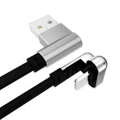 China Black Right Angle MP3/MP4 Gamer 360 Degree Player 1.8m USB Charging Cable USB A For Type C Device 3A 60W for sale