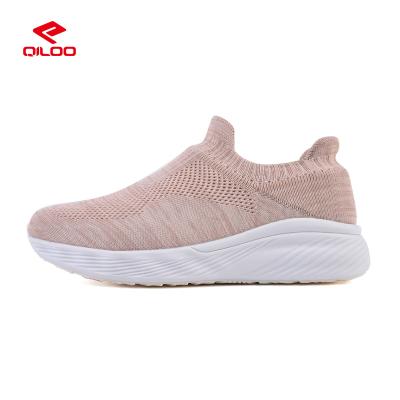 China Fashion Trend QILOO OEM Flight Woven Shoes Breathable Comfortable Casual Walking Sneakers For Men for sale