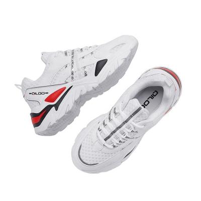 China Fashion Trend Qiloo Wholesale Running Sneakers Woman Stepping Dad Shoes Breathable Chunky Casual Shoes for sale