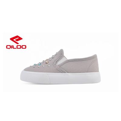 China QILOO New Rubber Slip-on Shoe Customized Soft Comfortable Canvas Child Shoes Daily Casual Boys and Girls for sale