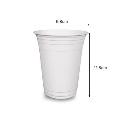 China Single wall manufacturers wholesale disposable white color plastic pp water cups plastic party cups copos de plastico 16 oz for sale