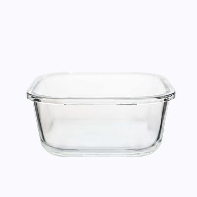 China Sustainable European Style Square Glass Bowl Clear Glass Cool Bowl For Kids And Home Party for sale