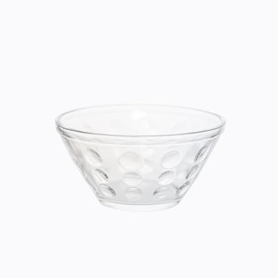 China Viable Transparent Clear Glass Fresh Salad Food Candy Round Shape Glass Mixing Bowl for sale