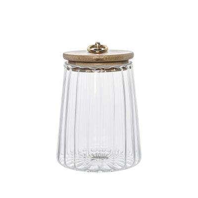 China Freshness Preservation European Clear Cylinder Glass Jar For Home Decoration Glass Candy Container for sale