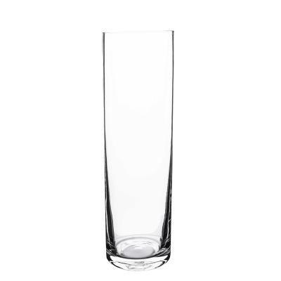 China Wholesale Classic Glass Vases Nordic Modern Clear Glass Vase Cylinder Cylinder Glass Vases for Home Office and Wedding Decor for sale