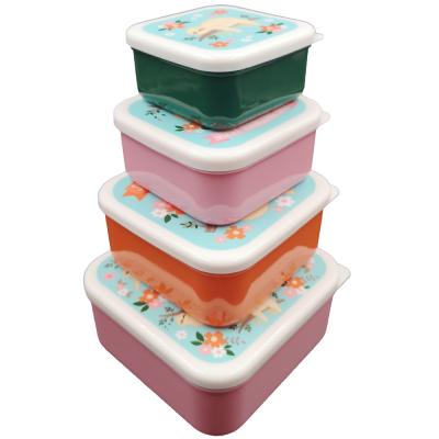 China Heatable Reusable Square Food Storage Container Lunch Box Set for sale