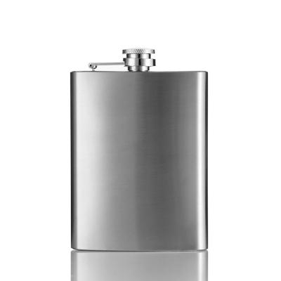 China 6oz Matte Black Hip Flask Stainless Steel Liquor Whiskey Liquor Flask CLASSIC Silver Flask for sale