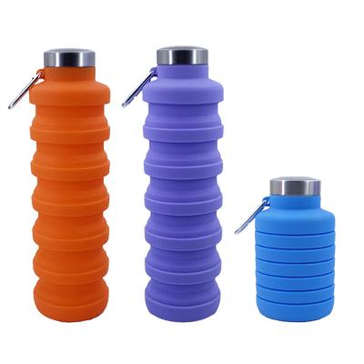 China Factory Price 0%BPA Standard Collapsible Collapsible Silicone Water Bottle LFGB Viable for sale