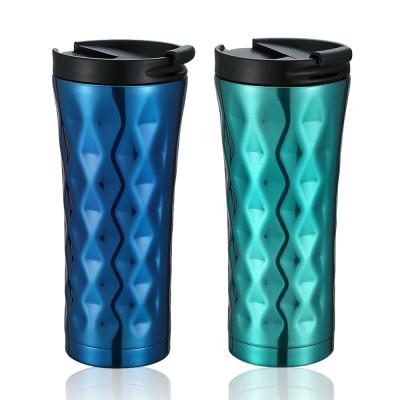 China Sustainable 16 Oz Stainless Steel Vacuum Travel Tumbler Insulated Double Wall Height Quality Customizable for sale