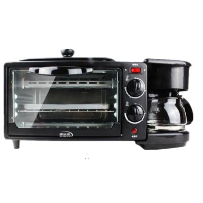 China Household 3-in-1 Family Breakfast Station Machine with 600ML Non-Stick Drip Coffee Maker 9L Griddle Toaster Oven for sale