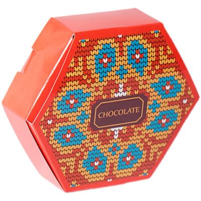 China Custom Recyclable Original Design Hexagon Chocolate Box Paper And Plastic Box for sale