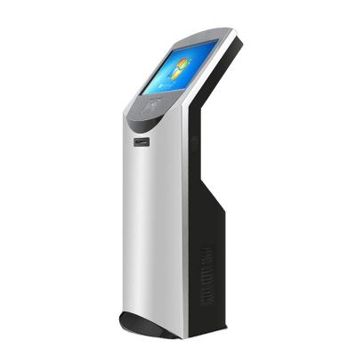 China Metal flat-work touch screen queuing management self service kiosk machine ticketing vending machine contactless payment library kiosk terminal machine for sale