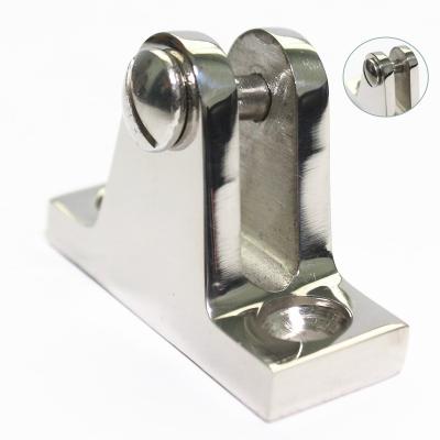 China Marine Hardware Fitting Marine Boat Hinge Mount Bimini Top Hardware 316 Stainless Steel Deck Hardware Hinge for sale