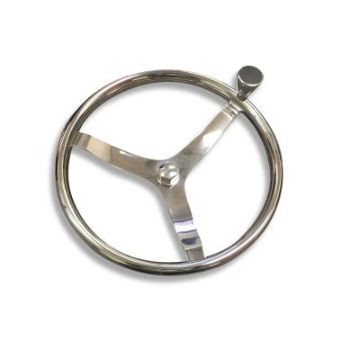 China Marine Steering Wheel Stainless Steel Marine Boat Accessories Marine Grade Boat Hardware Stainless Steel Steering Wheel for sale