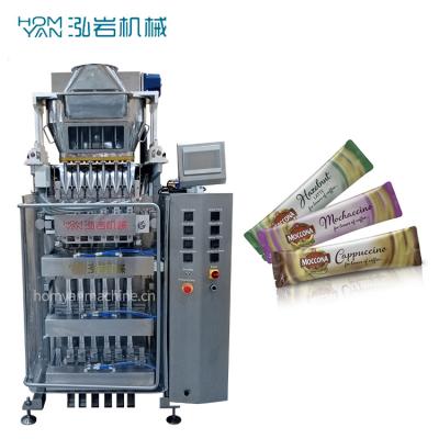 China Automatic Food Vertical 4 Lanes Stick Sachet Coffee Powder Whey Powder Pouch Packing Machine for sale