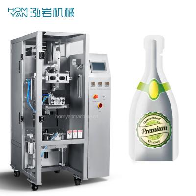 China Food Stick Shape Sachet Packing Machine Bottle Shape Alcohol Pouch Carbonated Packaging Machine for sale