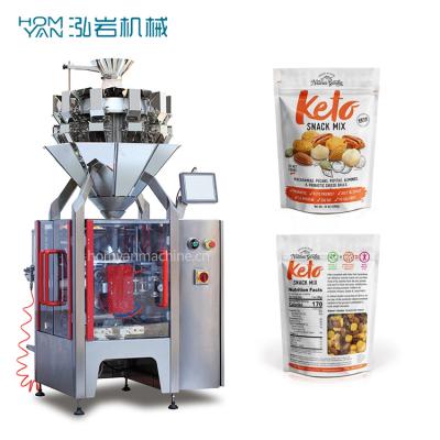 China Linear Mixing Multi Head Food Weigher, Cashew 14 Head Weighing And Packing Machine, Snack Food Packing Machine for sale